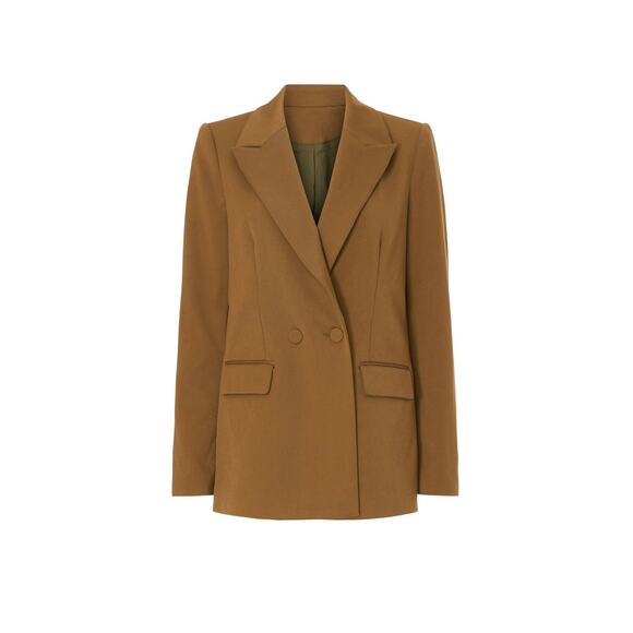 Favorite Daughter The Suits You Olive Khaki Double Breasted Blazer Jacket Size M - Picture 4 of 15